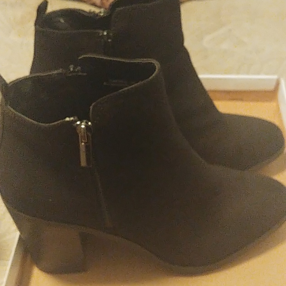 Ankle high black boots